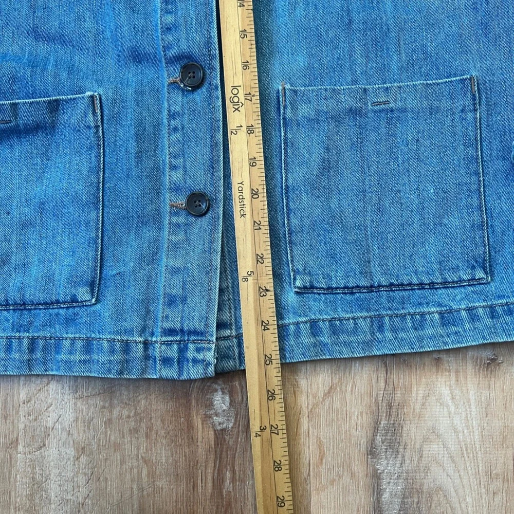 Old Navy Denim Chore Jacket Womens XL Utility Workwear Pockets 90s - Picture 5 of 6